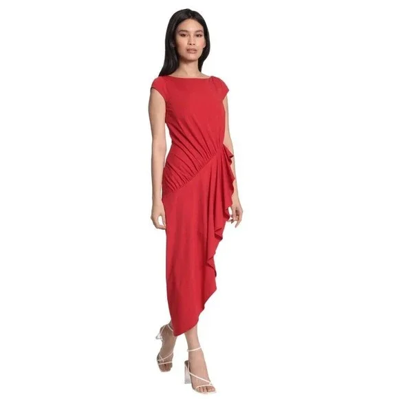 Maggy London | Dresses | Maggy London Womens Size 8 Mica Red Asymmetrical Dress Cap Sleeve | Poshmark Maggy London | Dresses | Maggy London Womens Size 8 Mica Red Asymmetrical Dress Cap Sleeve | Poshmark